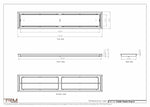 8.5x46 - Classic Drop-in Air Vent, Flush Floor-Matching, All Metal, Floor Vent Cover - TRM Metal  46x8.5
