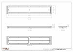 8.5x50 - Classic Drop-in Air Vent, Flush Floor-Matching, All Metal, Floor Vent Cover - TRM Metal  50x8.5