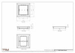 8.5x8 - Classic Drop-in Air Vent, Flush Floor-Matching, All Metal, Floor Vent Cover - TRM Metal  8x8.5