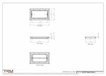 8x14.5 - Classic Drop-in Air Vent, Flush Floor-Matching, All Metal, Floor Vent Cover - TRM Metal  14.5x8