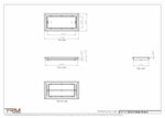 8x16.5 - Classic Drop-in Air Vent, Flush Floor-Matching, All Metal, Floor Vent Cover - TRM Metal  16.5x8