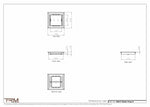 8x8.5 - Classic Drop-in Air Vent, Flush Floor-Matching, All Metal, Floor Vent Cover - TRM Metal  8.5x8