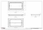 9.5x17 - Classic Drop-in Air Vent, Flush Floor-Matching, All Metal, Floor Vent Cover - TRM Metal  17x9.5