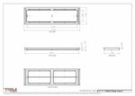 9.5x33.5 - Classic Drop-in Air Vent, Flush Floor-Matching, All Metal, Floor Vent Cover - TRM Metal  33.5x9.5