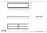 9.5x38.5 - Classic Drop-in Air Vent, Flush Floor-Matching, All Metal, Floor Vent Cover - TRM Metal  38.5x9.5