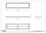 9.5x42.5 - Classic Drop-in Air Vent, Flush Floor-Matching, All Metal, Floor Vent Cover - TRM Metal  42.5x9.5