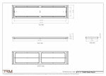 9.5x43 - Classic Drop-in Air Vent, Flush Floor-Matching, All Metal, Floor Vent Cover - TRM Metal  43x9.5