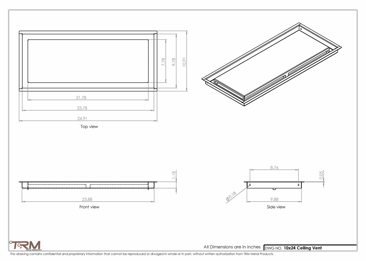 10x24-Modern-Ceiling-Vent Cover-TRM Metal- 24x10
