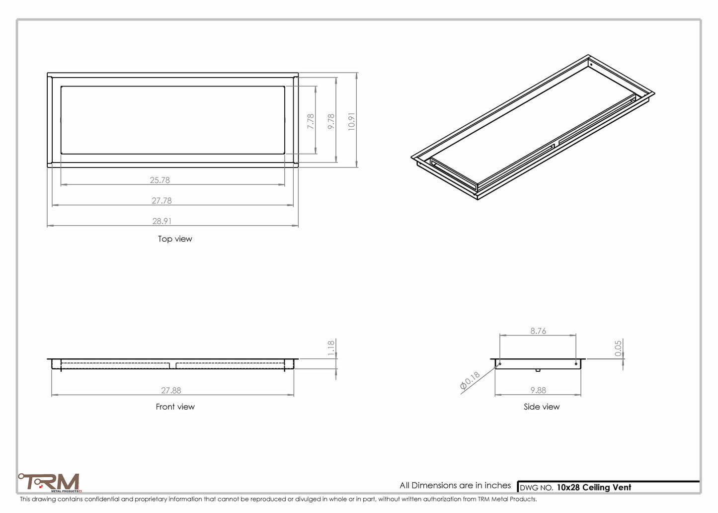 10x28-Modern-Ceiling-Vent Cover-TRM Metal- 28x10