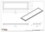 10x36.5 - Modern-Ceiling-Vent Cover-TRM Metal -  36.5x10