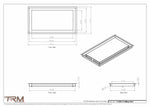11x20.5 - Modern-Ceiling-Vent Cover-TRM Metal -  20.5x11