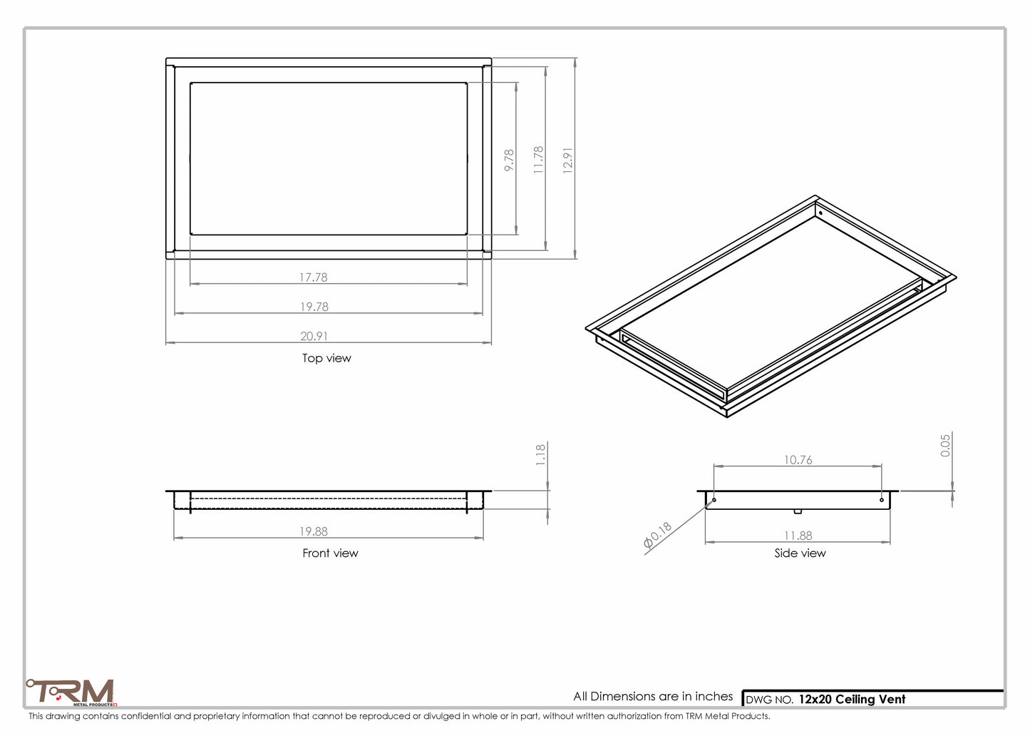 12x20-Modern-Ceiling-Vent Cover-TRM Metal- 20x12