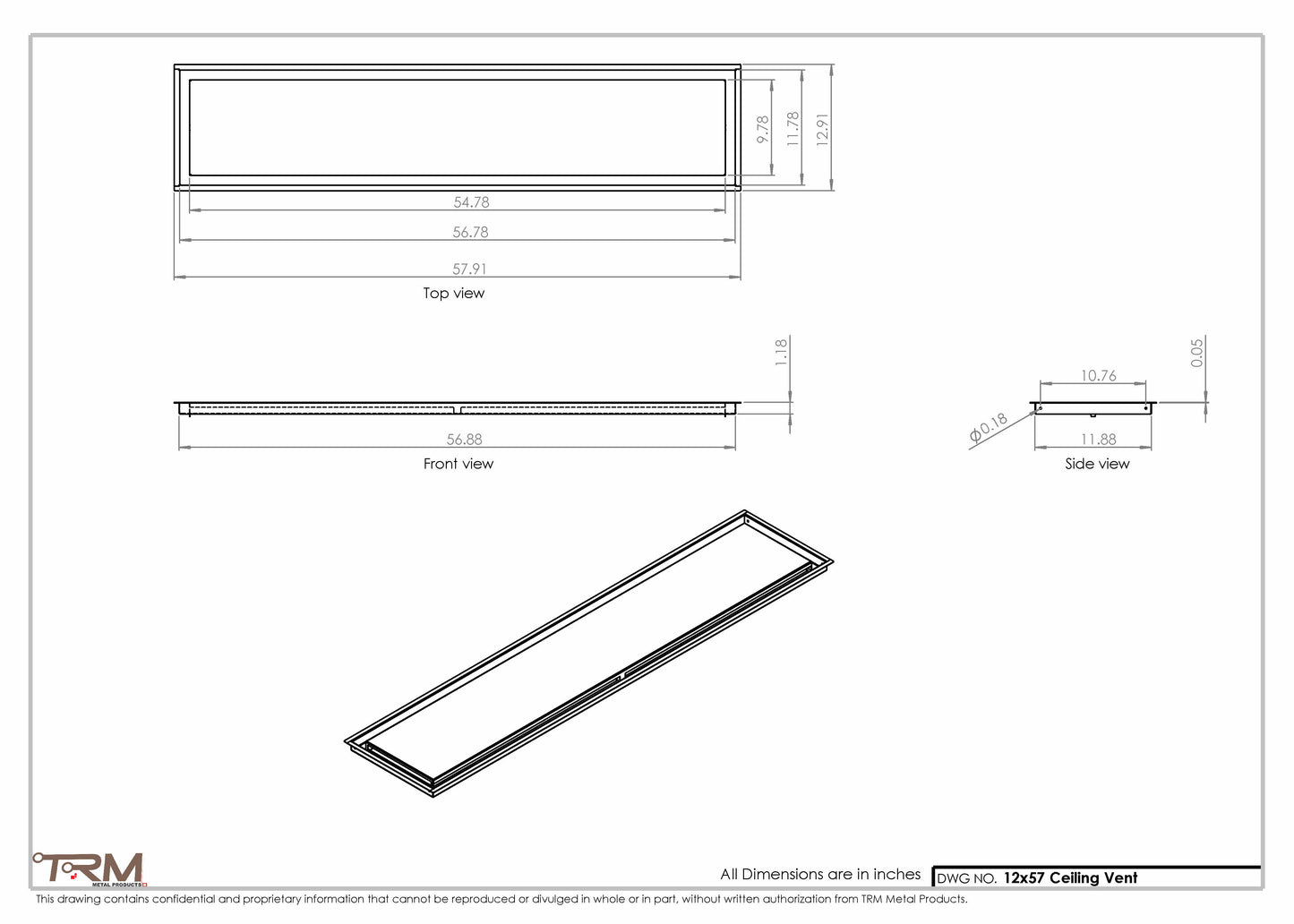 12x57-Modern-Ceiling-Vent Cover-TRM Metal- 57x12
