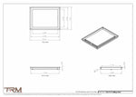 13x17.5 - Modern-Ceiling-Vent Cover-TRM Metal -  17.5x13