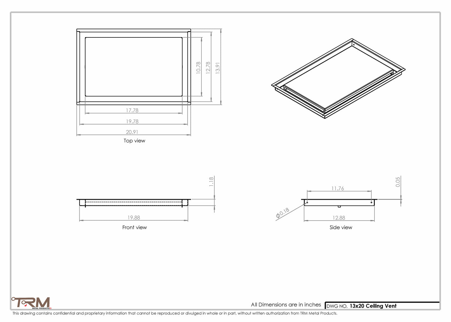 13x20-Modern-Ceiling-Vent Cover-TRM Metal- 20x13