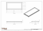 13x29.5 - Modern-Ceiling-Vent Cover-TRM Metal -  29.5x13