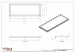 13x33.5 - Modern-Ceiling-Vent Cover-TRM Metal -  33.5x13