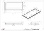 14.5x33 - Modern-Ceiling-Vent Cover-TRM Metal -  33x14.5