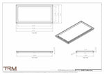 14x28.5 - Modern-Ceiling-Vent Cover-TRM Metal -  28.5x14