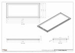 15.5x36 - Modern-Ceiling-Vent Cover-TRM Metal -  36x15.5
