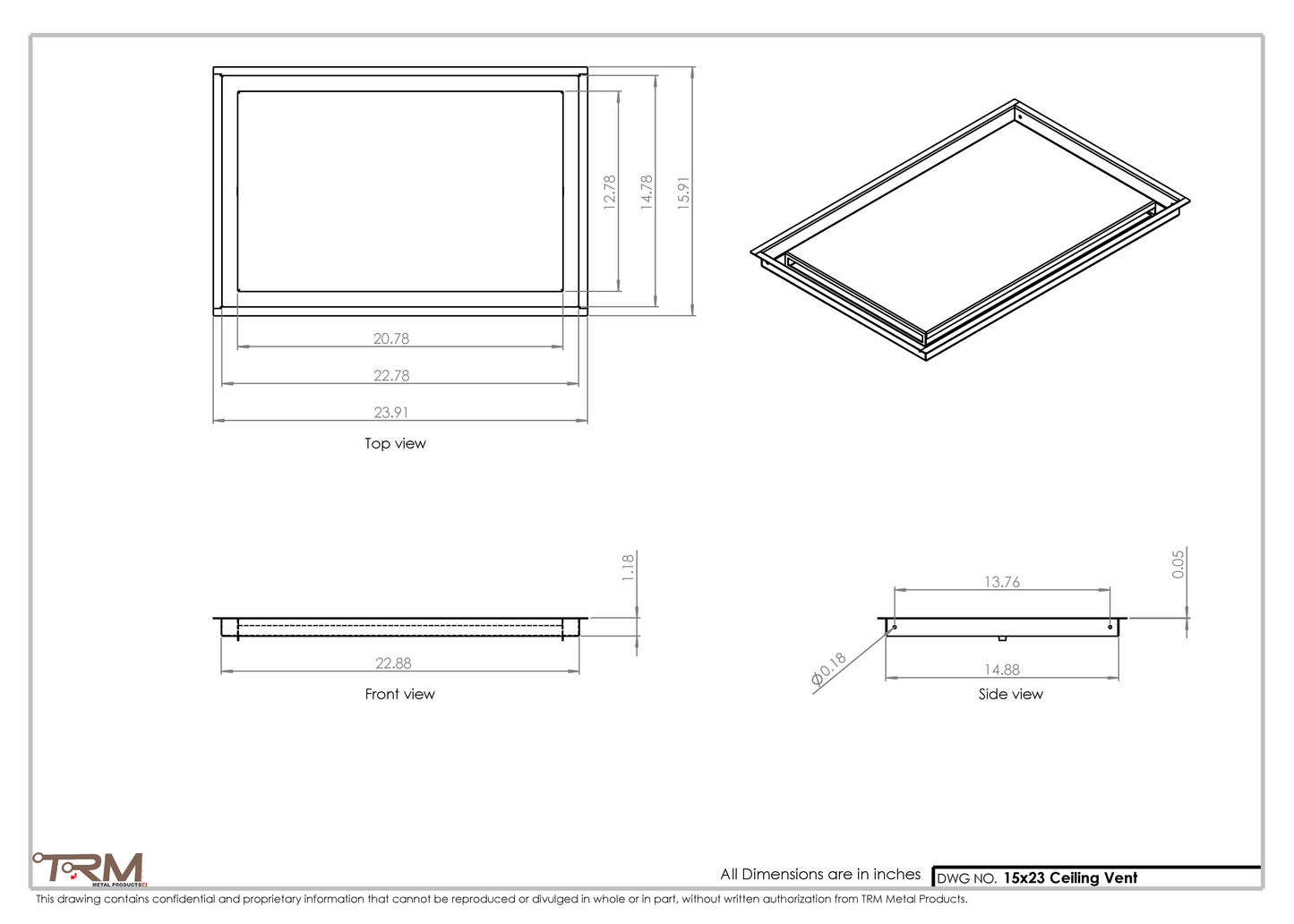 15x23-Modern-Ceiling-Vent Cover-TRM Metal- 23x15
