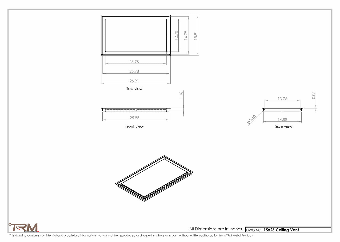 15x26-Modern-Ceiling-Vent Cover-TRM Metal- 26x15