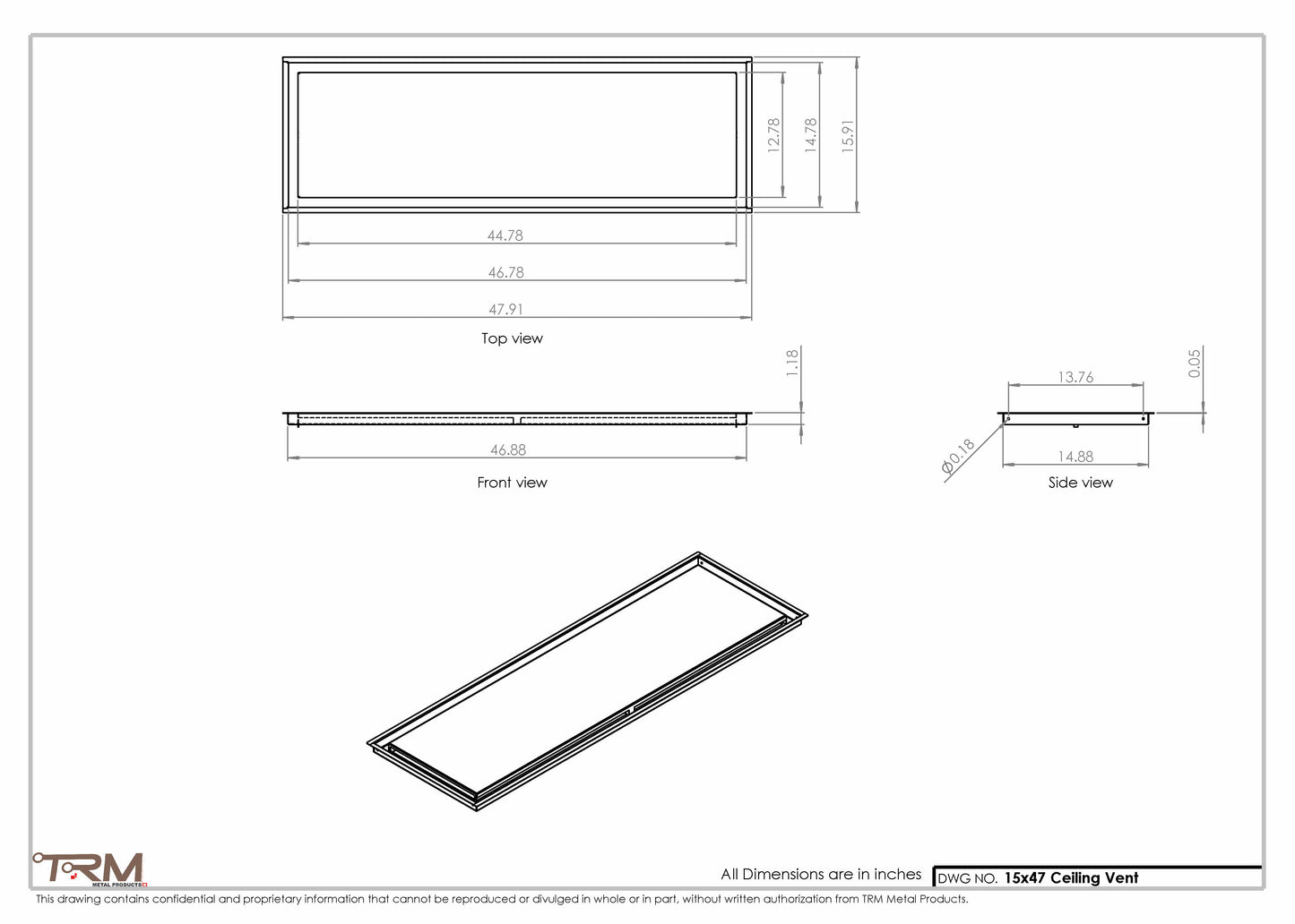 15x47-Modern-Ceiling-Vent Cover-TRM Metal- 47x15