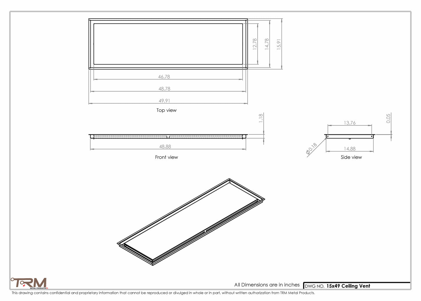 15x49-Modern-Ceiling-Vent Cover-TRM Metal- 49x15