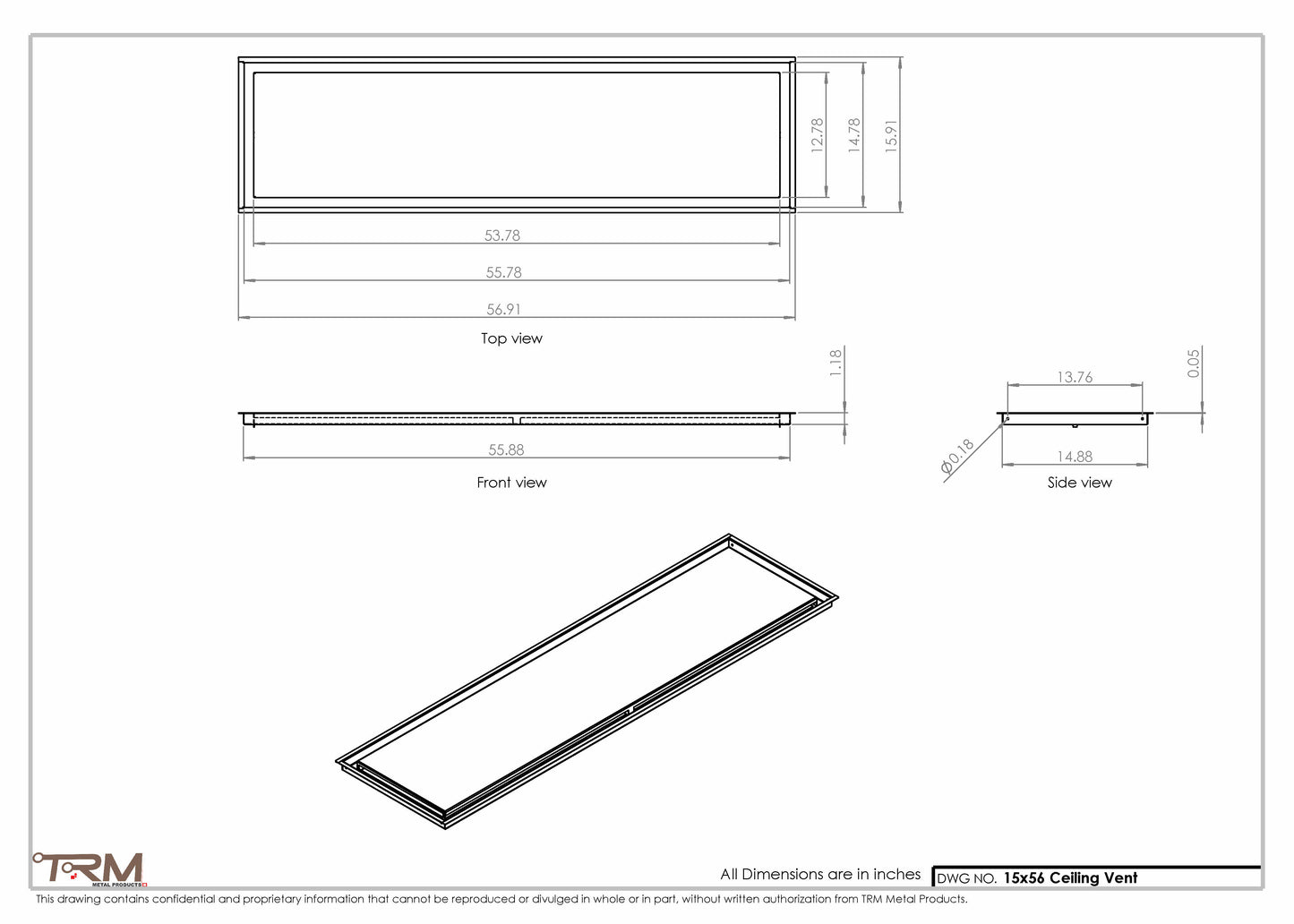 15x56-Modern-Ceiling-Vent Cover-TRM Metal- 56x15