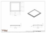 16x17.5 - Modern-Ceiling-Vent Cover-TRM Metal -  17.5x16