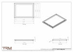 16x21.5 - Modern-Ceiling-Vent Cover-TRM Metal -  21.5x16
