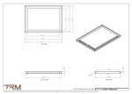 16x22.5 - Modern-Ceiling-Vent Cover-TRM Metal -  22.5x16