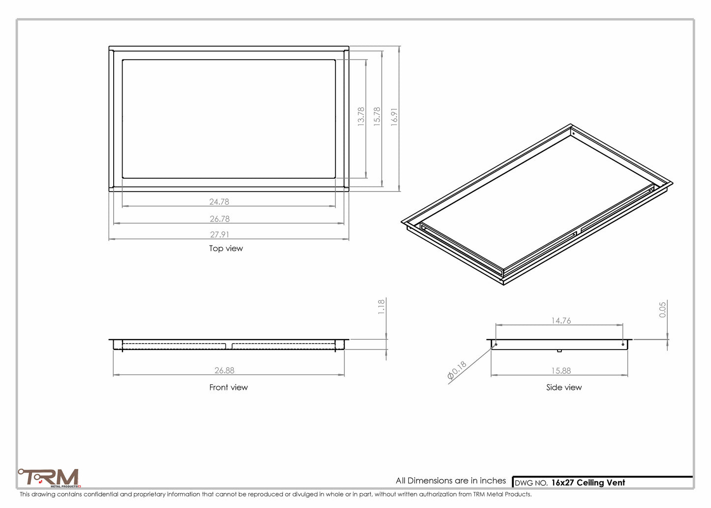 16x27-Modern-Ceiling-Vent Cover-TRM Metal- 27x16