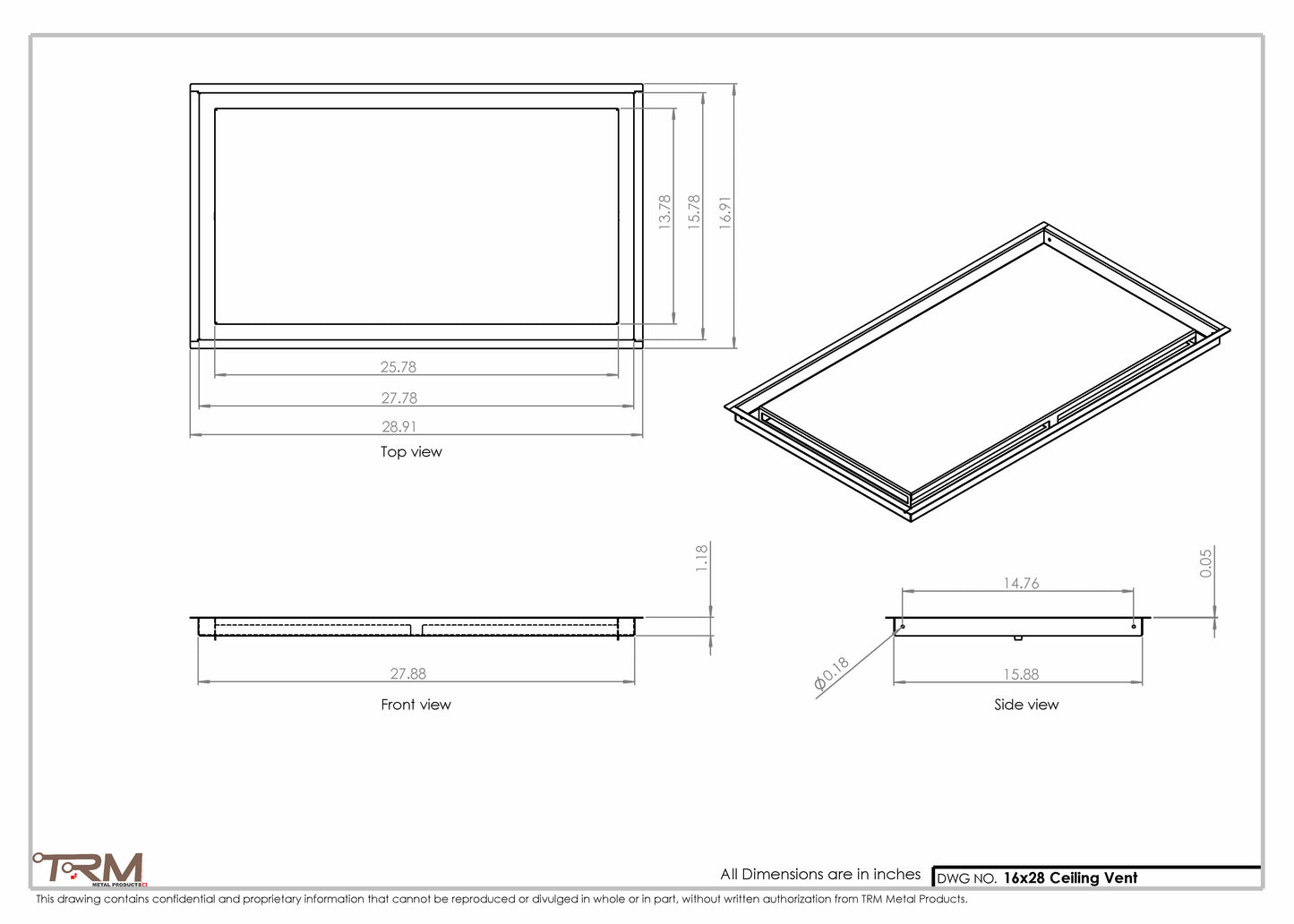 16x28-Modern-Ceiling-Vent Cover-TRM Metal- 28x16