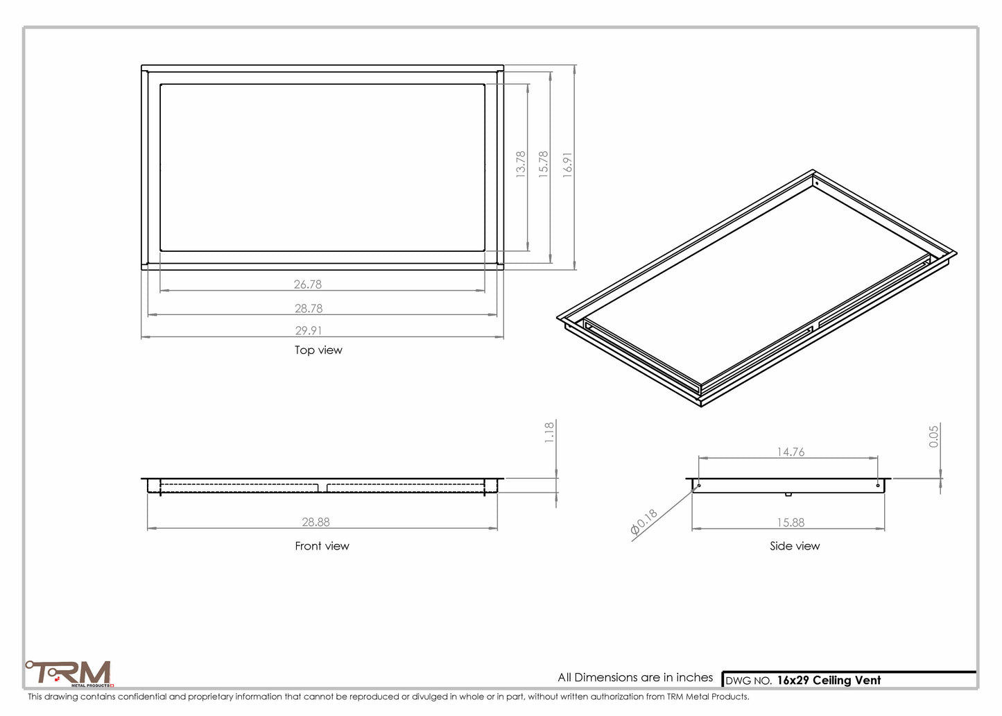 16x29-Modern-Ceiling-Vent Cover-TRM Metal- 29x16