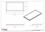16x31.5 - Modern-Ceiling-Vent Cover-TRM Metal -  31.5x16