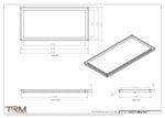 16x33.5 - Modern-Ceiling-Vent Cover-TRM Metal -  33.5x16