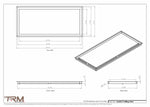 16x35.5 - Modern-Ceiling-Vent Cover-TRM Metal -  35.5x16