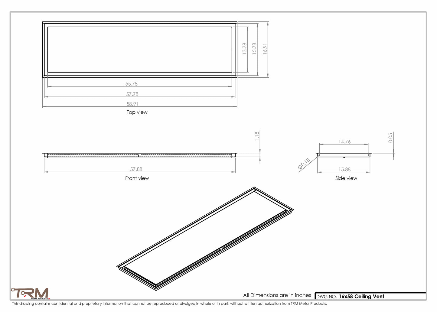 16x58-Modern-Ceiling-Vent Cover-TRM Metal- 58x16