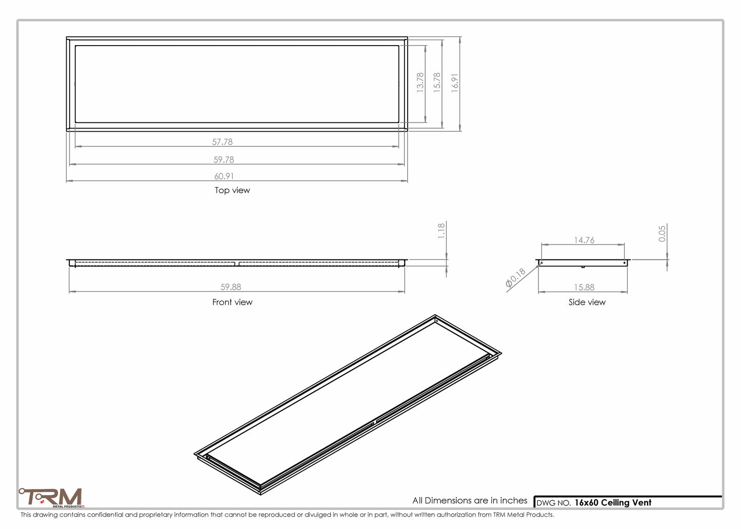 16x60-Modern-Ceiling-Vent Cover-TRM Metal- 60x16