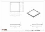 17x17.5 - Modern-Ceiling-Vent Cover-TRM Metal -  17.5x17