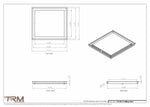 17x18.5 - Modern-Ceiling-Vent Cover-TRM Metal -  18.5x17