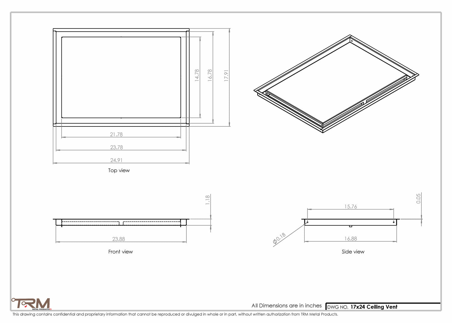 17x24-Modern-Ceiling-Vent Cover-TRM Metal- 24x17