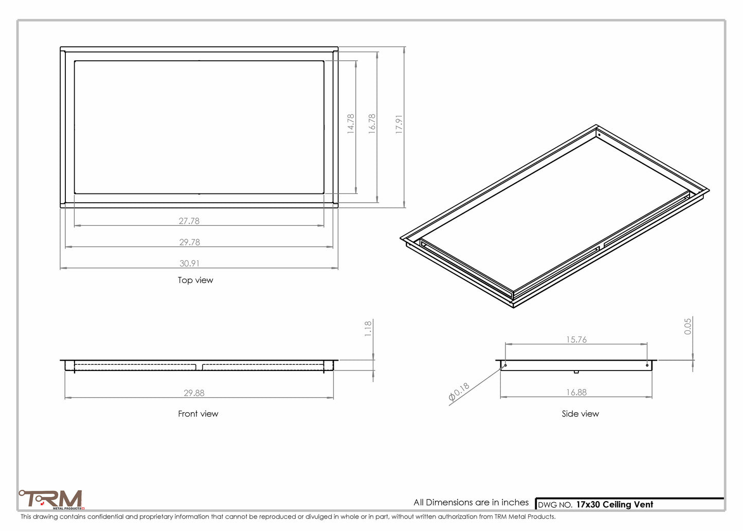17x30-Modern-Ceiling-Vent Cover-TRM Metal- 30x17