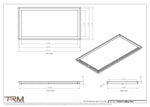17x33.5 - Modern-Ceiling-Vent Cover-TRM Metal -  33.5x17