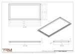 17x34.5 - Modern-Ceiling-Vent Cover-TRM Metal -  34.5x17