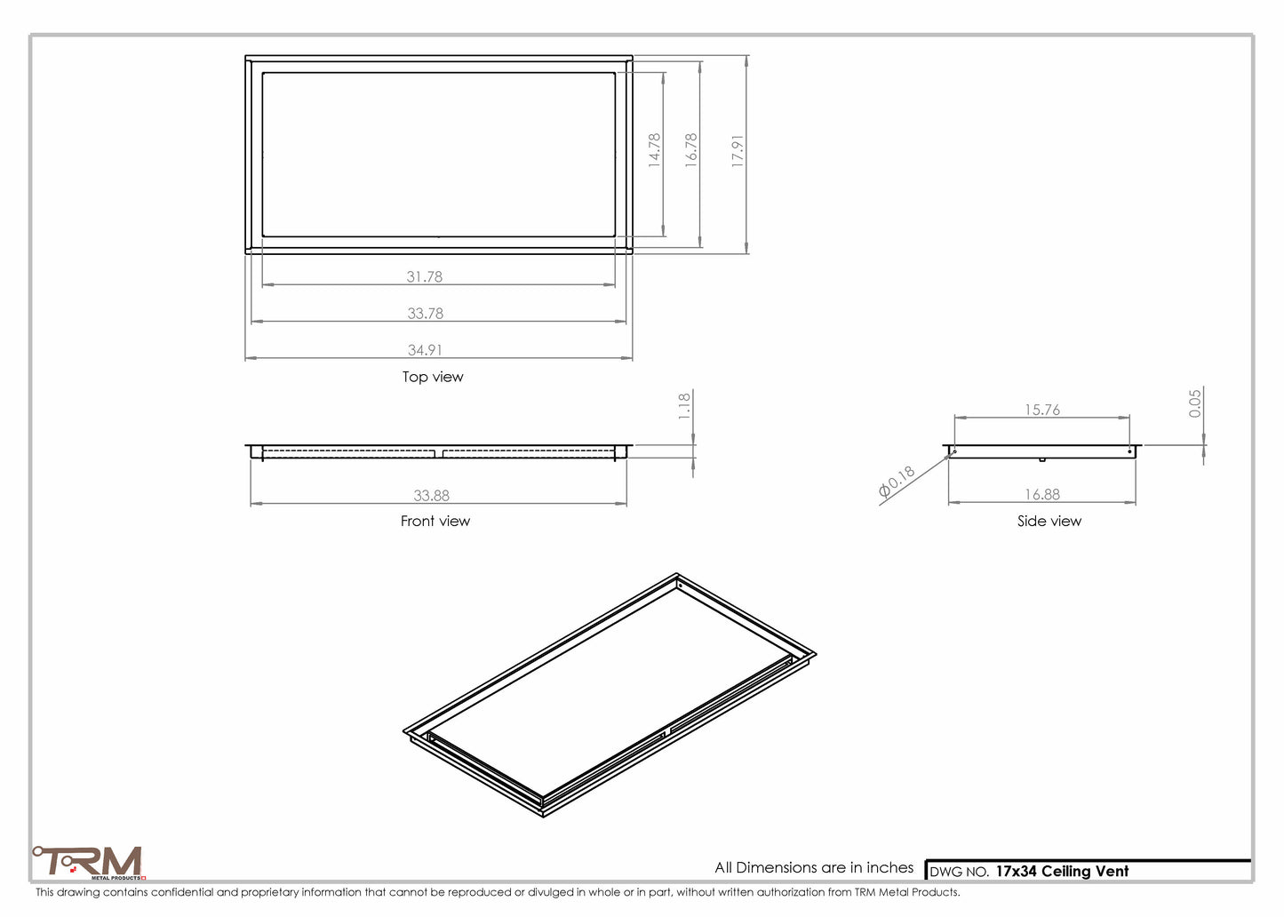 17x34-Modern-Ceiling-Vent Cover-TRM Metal- 34x17