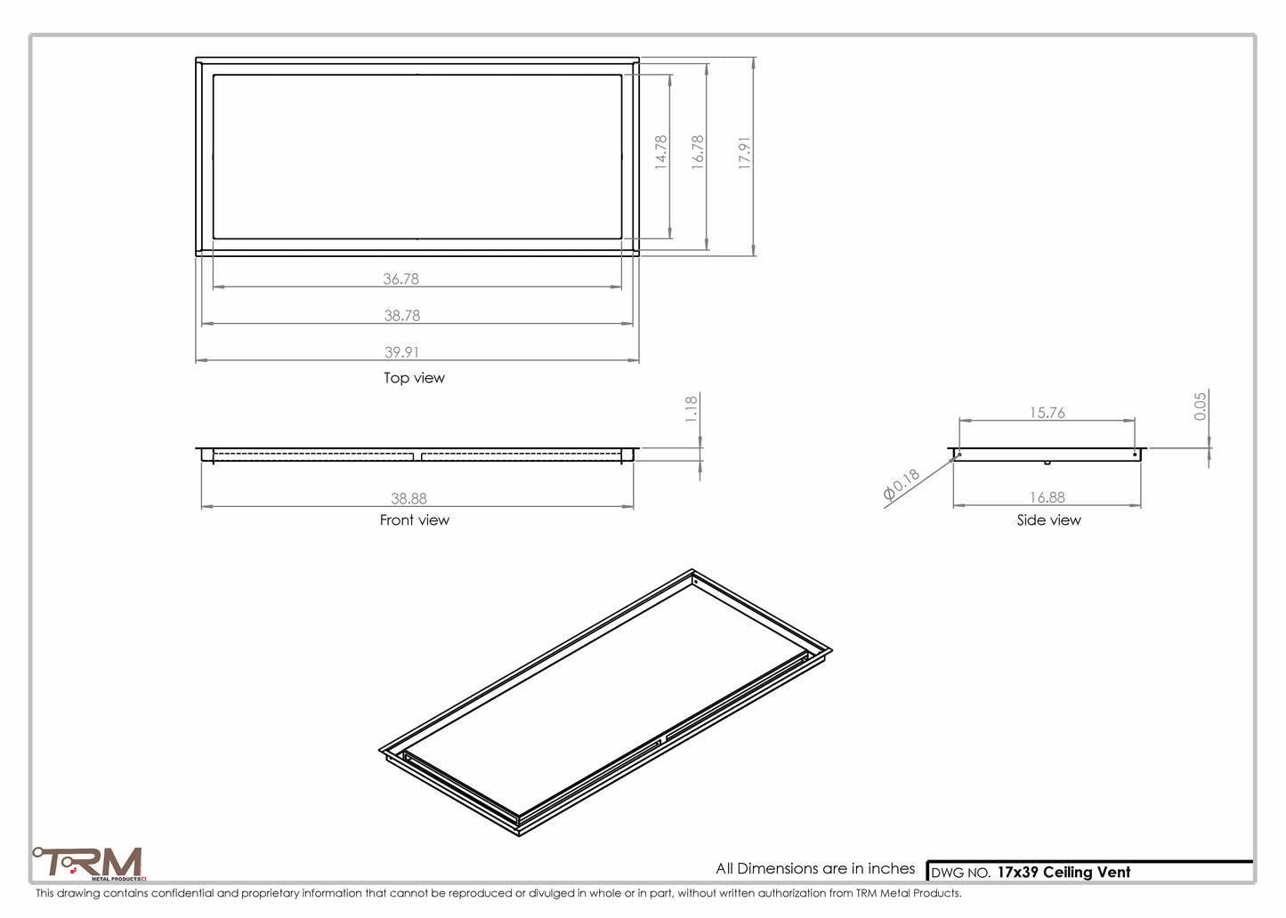 17x39-Modern-Ceiling-Vent Cover-TRM Metal- 39x17