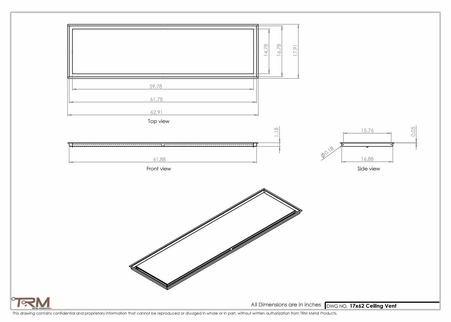 17x62-Modern-Ceiling-Vent Cover-TRM Metal- 62x17