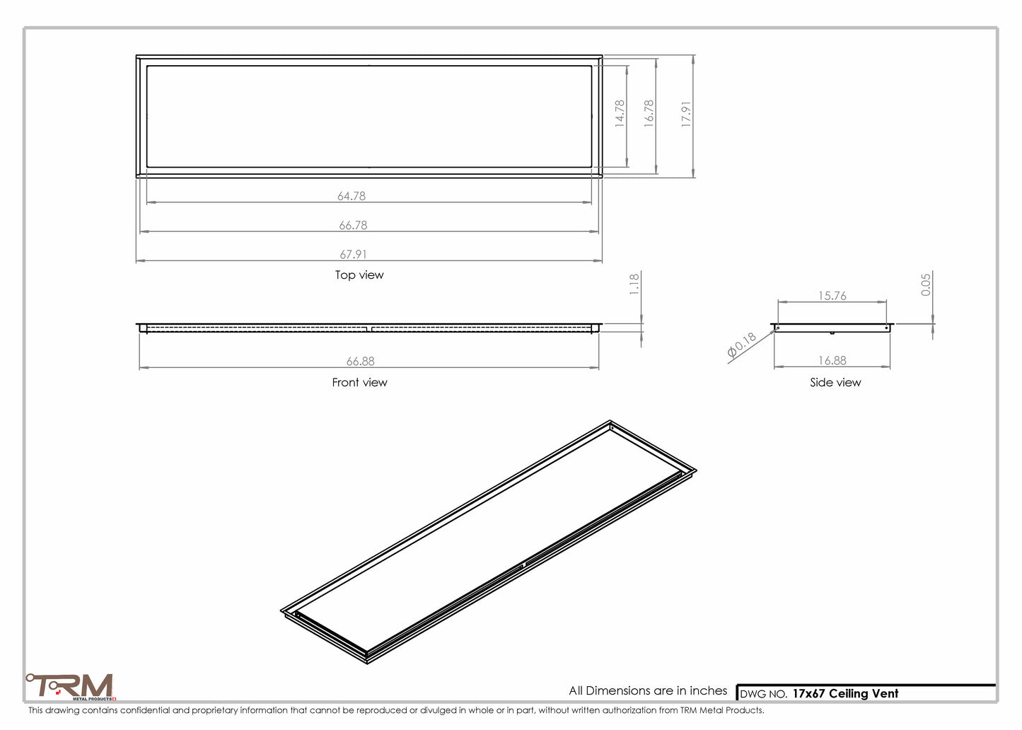 17x67-Modern-Ceiling-Vent Cover-TRM Metal- 67x17